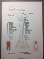 Folha de jogo final do Campeonato Mundial de Clubes de 2019 Liverpool x Flamengo comprar usado  Enviando para Brazil