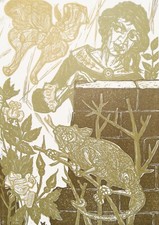 Remo wolf xilografia usato  Palagiano