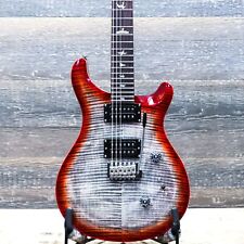 PRS SE Custom 24 Charcoal Cherry Burst Flame Maple Veneer Top El. Guitarra com bolsa comprar usado  Enviando para Brazil