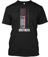 Camiseta americana fina vermelha azul linha verde roupas Brothers feita nos EUA P a 5XL comprar usado  Enviando para Brazil