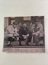 Painel de beisebol 4X4 Ty Cobb Tigers Mickey Walker campeão de boxe 1929 notícias esportivas, usado comprar usado  Enviando para Brazil