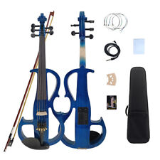 16 Inch Electric Viola Silent Viola Ebony Fittings with Case Bow Blue Practice comprar usado  Enviando para Brazil