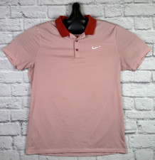 Camisa polo masculina Nike Golf Dri-FIT M listrada branca vermelha ajuste padrão desempenho comprar usado  Enviando para Brazil