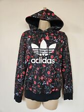 Moletom ADIDAS Floral Logotipo Trefoil HOODIE P Reino Unido 10 Manga Longa Bolso Jumper, usado comprar usado  Enviando para Brazil