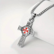 Red cross necklace for sale  LONDON