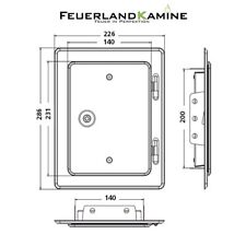 Edelstahl kamintür 14x20 gebraucht kaufen  Selm