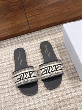 Usado, Sandálias Christian Dior Dway Slides preto e bege comprar usado  Enviando para Brazil