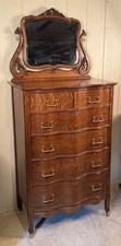 Antique oak serpentine for sale  Lake Ariel