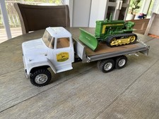 vintage ertl IH Tiltbed John Deere Truck And JD Dozer. Cama basculante Tonka personalizada, usado comprar usado vintage ertl IH Tiltbed John Deere Truck And JD Dozer. Cama basculante Tonka personalizada, usado comprar usado  Enviando para Brazil