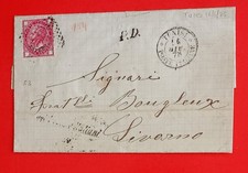 1875 missiva con usato  Portogruaro