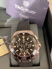 Tag Heuer 43mm Aquaracer relógio masculino quartzo mostrador cronógrafo preto data CAY111A.FT6041 comprar usado  Enviando para Brazil