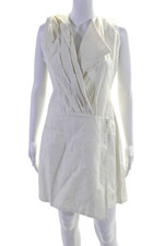 Mini vestido Osklen feminino gola V sem mangas linho bege tamanho M comprar usado  Enviando para Brazil