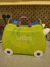 Bagagem de cabine TRUNKI verde dinossauro passeio FÉRIAS com alça CHAVE FALTANDO comprar usado  Enviando para Brazil