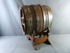 Decantador de vinho, barril oval antigo em carvalho aro de ferro em seu suporte ca. 1900 comprar usado  Enviando para Brazil