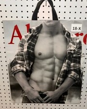 Bolsa de compras vintage Abercrombie & Fitch alças de pano modelo masculino 16" x 18" comprar usado Bolsa de compras vintage Abercrombie & Fitch alças de pano modelo masculino 16" x 18" comprar usado  Enviando para Brazil