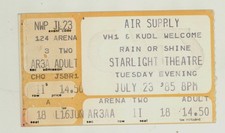 Usado, Esboço de Ingresso Raro Air Supply 23/07/85 Kansasy City MO Starlight Theatre comprar usado  Enviando para Brazil