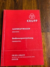 Krupp 1957 betriebsanleitung gebraucht kaufen  Gerlingen