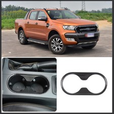 Suporte de copo de água ABS carbono acabamento de tampa de quadro para Ford Ranger T6 T7 2015-2021, usado comprar usado  Enviando para Brazil