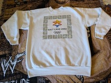 Moletom masculino vintage Salt Lake 2002 Olimpíadas gola redonda algodão branco EUA comprar usado  Enviando para Brazil
