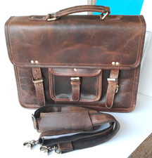 Usado, Kodiak ~ Pasta/bolsa de laptop marrom antiga de couro de búfalo com alça ~ 15"x12" comprar usado  Enviando para Brazil