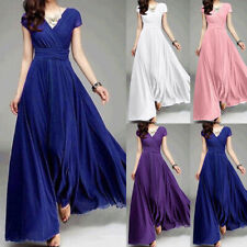 Usado, Vestido de formatura feminino manga curta gola V festa noturna coquetel formal ^ comprar usado  Enviando para Brazil
