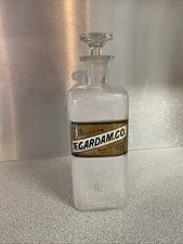 Etiqueta de boticário antiga sob vidro garrafa grande 10” quadrada TR CARDAM CO 1889 WT Co comprar usado  Enviando para Brazil
