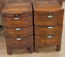 pair solid oak bedside cabinets for sale  MAIDSTONE