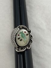 Ring inlaid blue for sale  Edmond