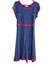 Blaues kleid weißen gebraucht kaufen  Oederan