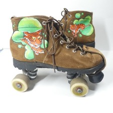 Patins de couro vintage pintados à mão tigres aderência segura placas Super X7L comprar usado  Enviando para Brazil