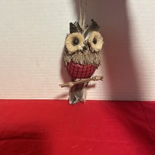 Ornamento exclusivo de pássaro coruja em penas de galho - Estate Find comprar usado  Enviando para Brazil