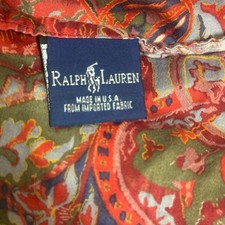 Lençol liso de algodão vintage Ralph Lauren GALAHAD RED PAISLEY QUEEN feito nos EUA comprar usado  Enviando para Brazil