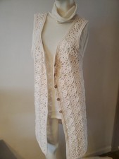 long crochet waistcoat for sale  BIRMINGHAM