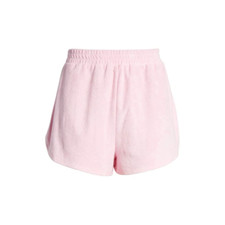 Shorts feminino BP tecido felpudo XS rosa opala cintura alta elástico puxador novo sem etiquetas comprar usado  Enviando para Brazil