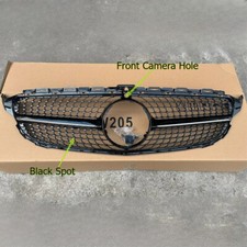 Grelha preta para grades de malha Mercedes Benz W205 C Class C200 C300 C43 2015-2021 comprar usado  Enviando para Brazil