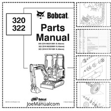 Używany, Bobcat 320 322 Katalog części koparki Instrukcja katalogowa PDF na sprzedaż  PL