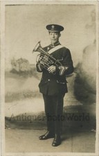 Hombre En Uniforme Con Corneta Trumpet Antigüedad Música Foto, usado comprar usado  Enviando para Brazil