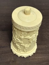 Palillo de dientes vintage ornamentado / soporte de horquilla pequeño, plástico blanco, con 33 horquillas segunda mano  Embacar hacia Mexico