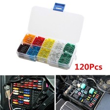 Kit sortido 120 peças fusíveis de carro van bicicleta auto mini fusível lâmina média caixa 5A-30A comprar usado  Enviando para Brazil