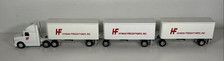 Reboques filhotes triplos Ertl 1/64 fundido branco GMC semi caminhão HF Hyman Freightways comprar usado  Enviando para Brazil