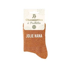 Chaussettes marrons paillettes d'occasion  Cholet