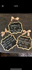 Hanging chalkboard wooden for sale  STAINES-UPON-THAMES