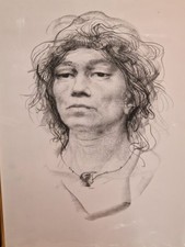 Ritratto uomo litografia usato  Villachiara