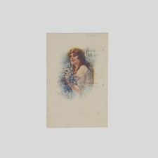 Cartolina epoca donna usato  Napoli