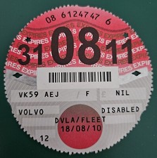 Car tax disc for sale  LLANDRINDOD WELLS