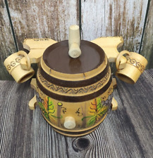 Vintage Mini Bar Wine Decor Glass Wood Table Aging Vessel Pub Old Hand Made Gift comprar usado  Enviando para Brazil