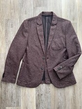 Jaqueta Blazer Masculina Zara Man Marrom Cheviot Extra Grande 2 Botões comprar usado  Enviando para Brazil