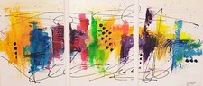Tableau triptyque vibrance d'occasion  Penta-di-Casinca