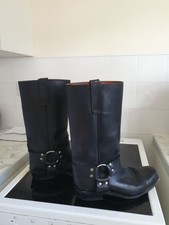 Black leather biker for sale  ANDOVER