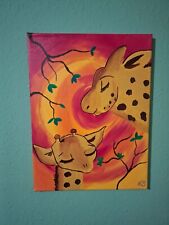 Acrylbild giraffenkuh giraffen gebraucht kaufen  Düsseldorf